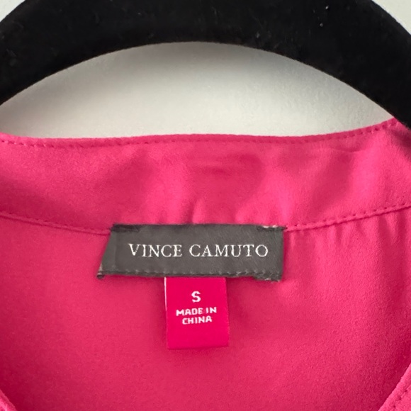 Vince Camuto Fuchsia Lace-Up Blouse Size Small – NWT Bright Pink Top - Picture 6 of 6